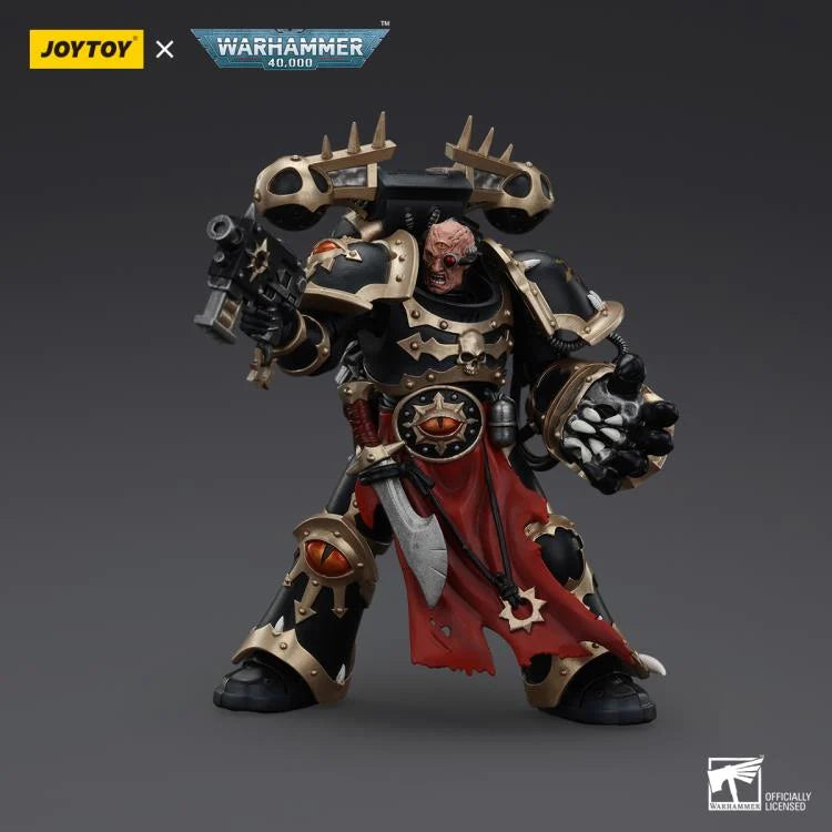 Warhammer 40K Chaos Space Marines Black Legion Chosen with Bolt Pistol and Power Fist 1/18 Scale Action Figure