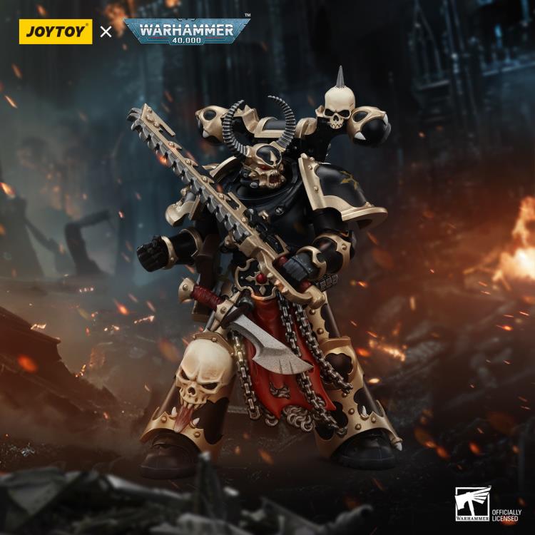 Warhammer 40K Chaos Space Marines Black Legion Chosen with Combi-Weapon and Chainsword 1/18 Scale Action Figure