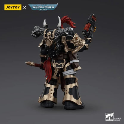 Warhammer 40K Chaos Space Marines Black Legion Chosen with Plasma Pistol and Power Axe 1/18 Scale Action Figure