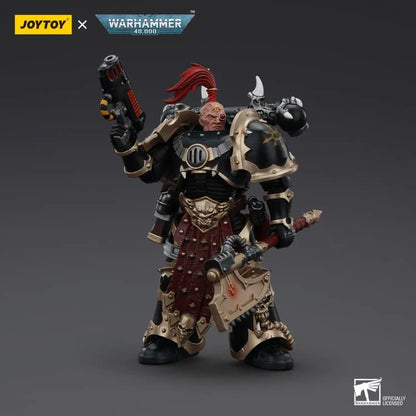 Warhammer 40K Chaos Space Marines Black Legion Chosen with Plasma Pistol and Power Axe 1/18 Scale Action Figure