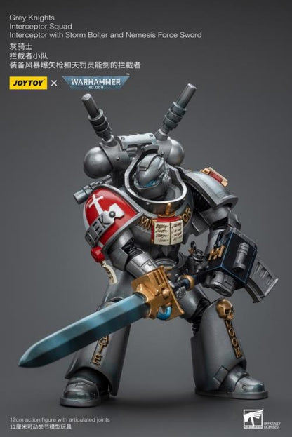 Warhammer 40K Grey Knights Interceptor Squad Interceptor with Storm Bolter and Nemesis Force Sword 1/18 Scale Action Figure