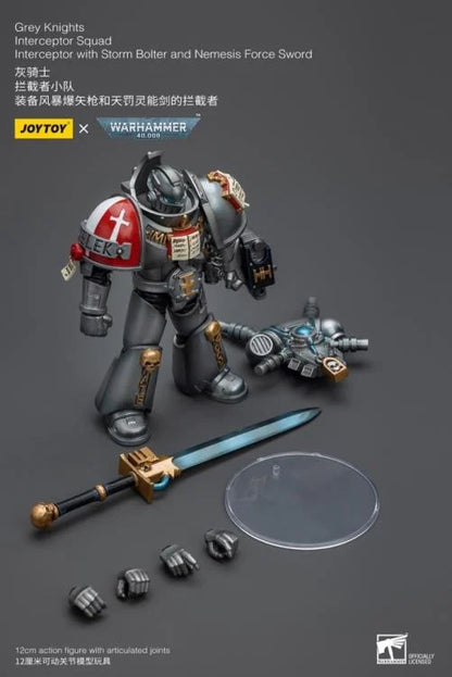Warhammer 40K Grey Knights Interceptor Squad Interceptor with Storm Bolter and Nemesis Force Sword 1/18 Scale Action Figure