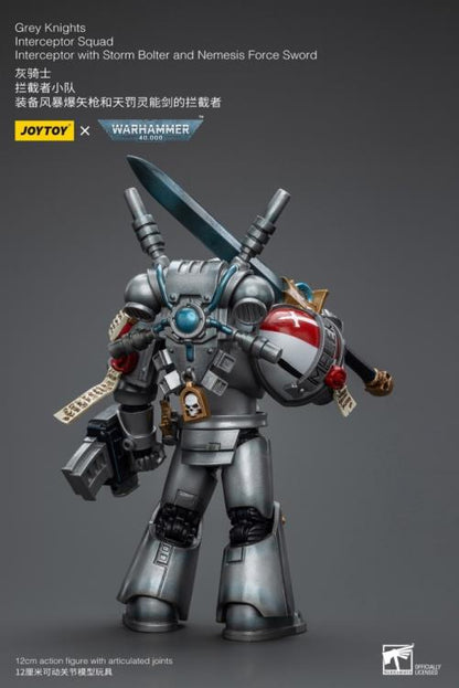 Warhammer 40K Grey Knights Interceptor Squad Interceptor with Storm Bolter and Nemesis Force Sword 1/18 Scale Action Figure