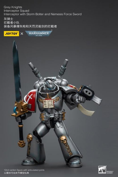 Warhammer 40K Grey Knights Interceptor Squad Interceptor with Storm Bolter and Nemesis Force Sword 1/18 Scale Action Figure