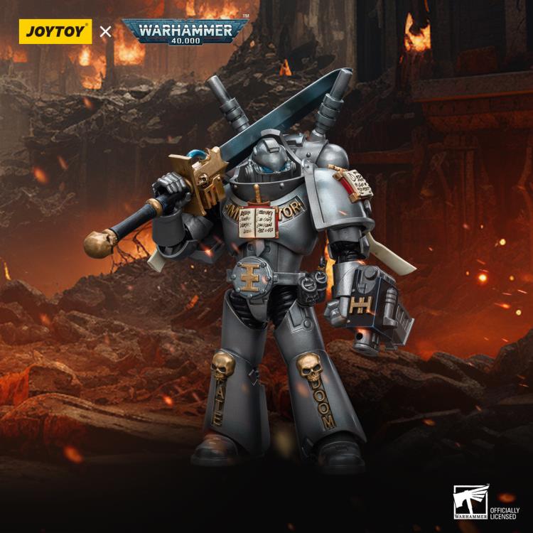 Warhammer 40K Grey Knights Interceptor Squad Interceptor with Storm Bolter and Nemesis Force Sword 1/18 Scale Action Figure