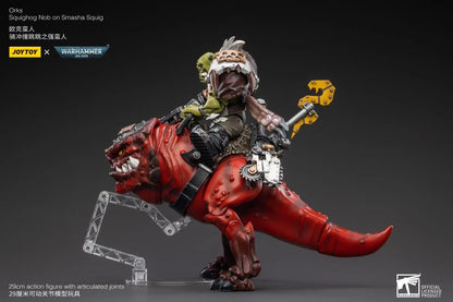 Warhammer 40K Orks Squighog Nob On Smasha Squig 1/18 Scale Figure Set