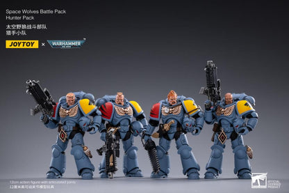 Warhammer 40K Space Wolves Battle Hunter Pack Box of 4 1/18 Scale Figures