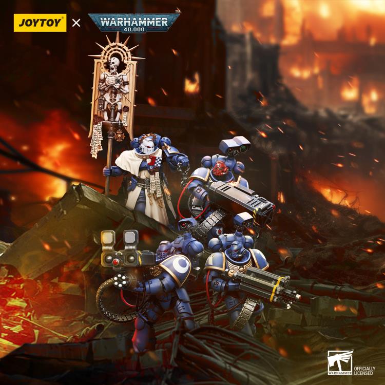 Warhammer 40K Ultramarines Desolation Marine with Superfrag Rocket Launcher 1/18 Scale Action Figure