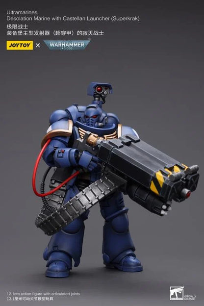 Warhammer 40K Ultramarines Desolation Marine with Superkrak Rocket Launcher 1/18 Scale Action Figure