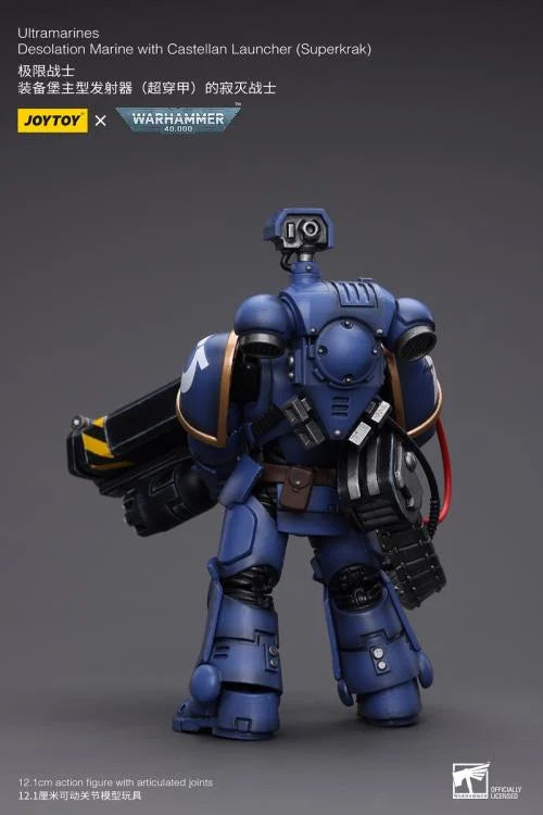 Warhammer 40K Ultramarines Desolation Marine with Superkrak Rocket Launcher 1/18 Scale Action Figure