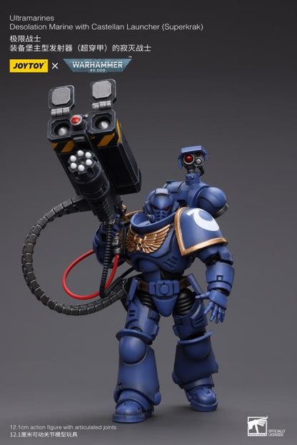 Warhammer 40K Ultramarines Desolation Marine with Superkrak Rocket Launcher 1/18 Scale Action Figure