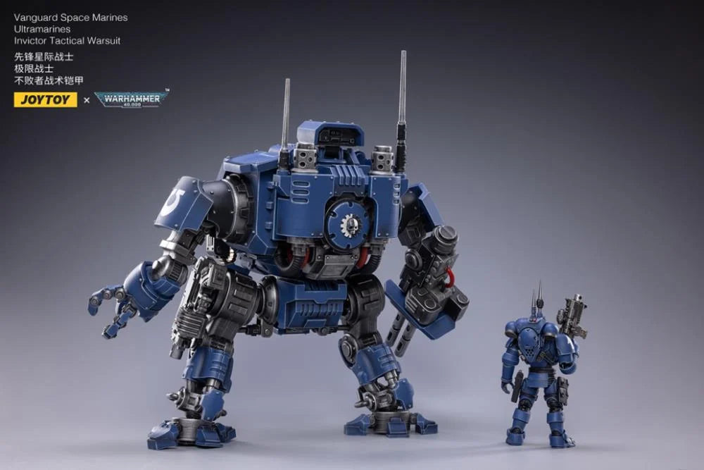 Warhammer 40K Ultramarines Invictor Tactical Warsuit 1/18 Scale Mecha Figure Set