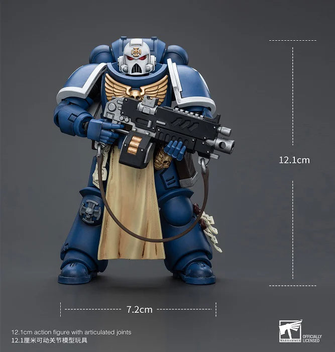 Warhammer 40K Ultramarines Sternguard Veteran with Auto Bolt Rifle 1/18 Scale Action Figure