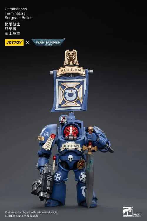 Warhammer 40K Ultramarines Terminators Sergeant Bellan 1/18 Scale Action Figure