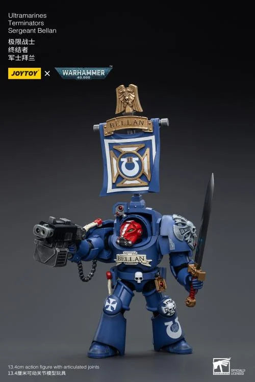 Warhammer 40K Ultramarines Terminators Sergeant Bellan 1/18 Scale Action Figure