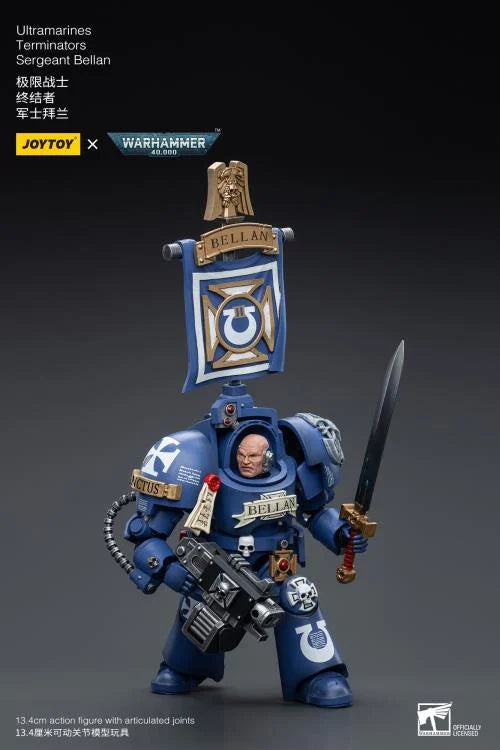 Warhammer 40K Ultramarines Terminators Sergeant Bellan 1/18 Scale Action Figure