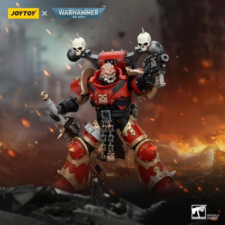 Khorne Berzerker Eviscerator Chainsword Warhammer 40K World Eaters 1/18 Scale Action Figure