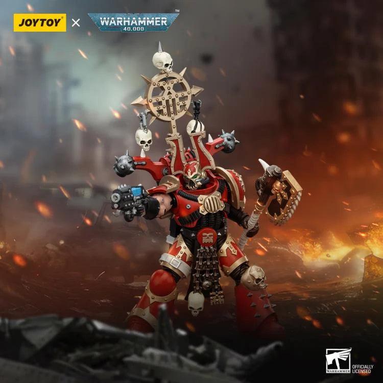 Khorne Berzerker with Berzerker Icon Warhammer 40K World Eaters 1/18 Scale Action Figure