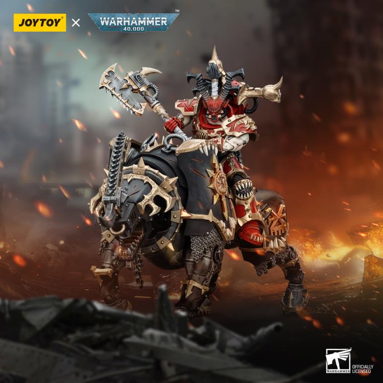 Lord Invocatus with Khrone Juggernaut Daemon Warhammer 40K World Eaters 1/18 Scale Action Figure Set