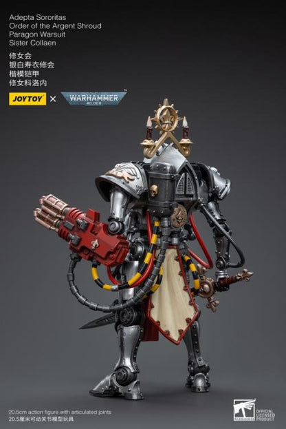 Warhammer 40k Adepta Sororitas Battle Sisters Order of the Argent Shroud Paragon Warsuit Sister Collaen 1/18 Scale Figure