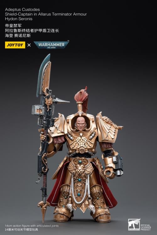Shield-Captain in Allarus Terminator Armour Hydon Seronis Warhammer 40k Adeptus Custodes 1/18 Scale Action Figure