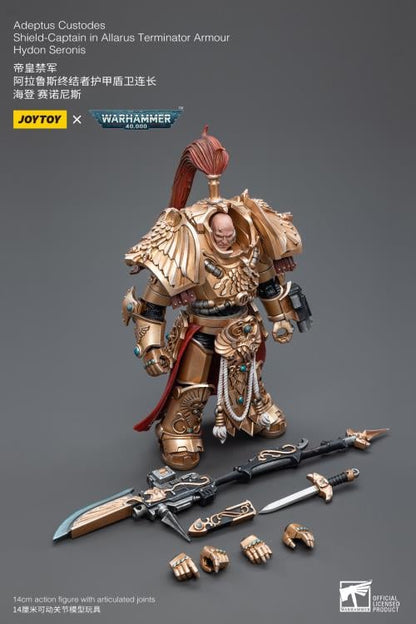 Shield-Captain in Allarus Terminator Armour Hydon Seronis Warhammer 40k Adeptus Custodes 1/18 Scale Action Figure