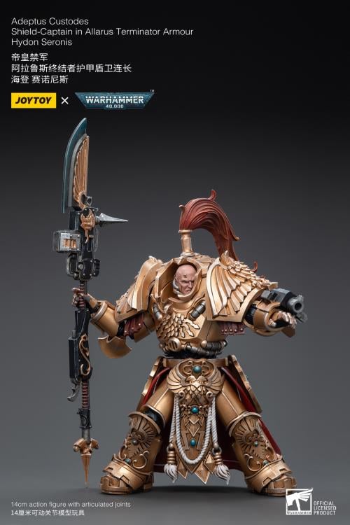 Shield-Captain in Allarus Terminator Armour Hydon Seronis Warhammer 40k Adeptus Custodes 1/18 Scale Action Figure