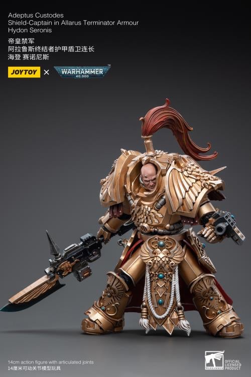 Shield-Captain in Allarus Terminator Armour Hydon Seronis Warhammer 40k Adeptus Custodes 1/18 Scale Action Figure
