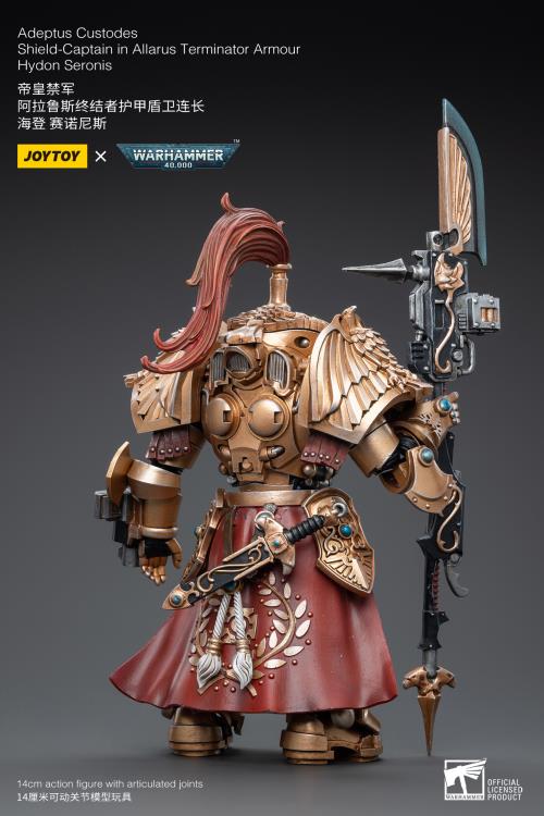 Shield-Captain in Allarus Terminator Armour Hydon Seronis Warhammer 40k Adeptus Custodes 1/18 Scale Action Figure