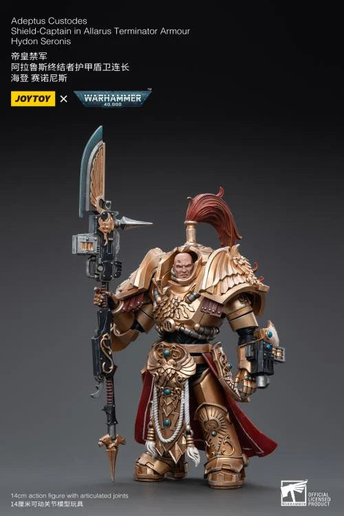 Shield-Captain in Allarus Terminator Armour Hydon Seronis Warhammer 40k Adeptus Custodes 1/18 Scale Action Figure