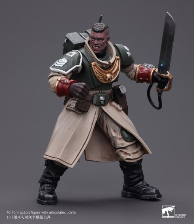 Warhammer 40k Astra Militarum Cadian Command Squad Commander with Power Sword 1/18 Scale Action Figure