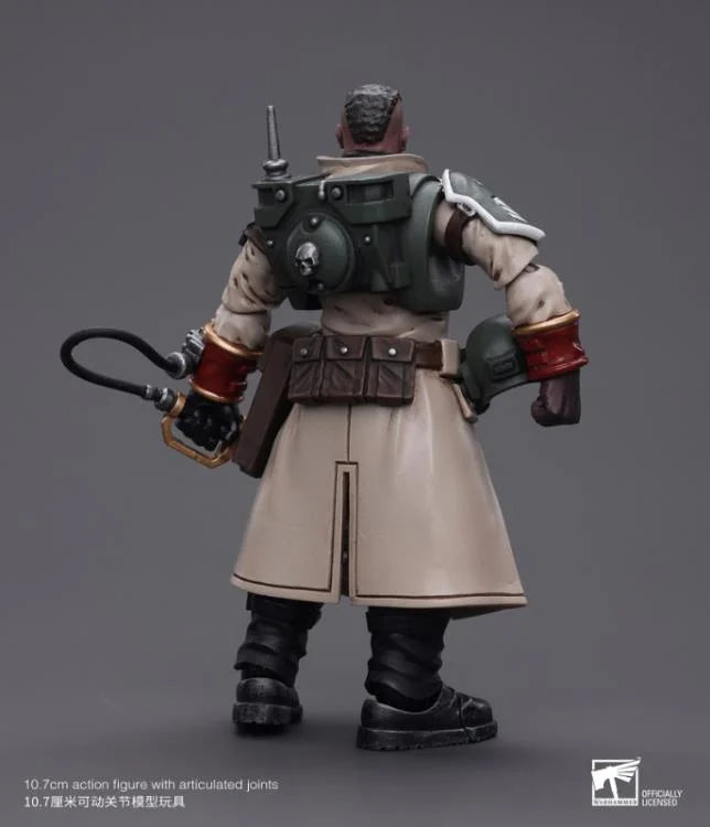 Warhammer 40k Astra Militarum Cadian Command Squad Commander with Power Sword 1/18 Scale Action Figure