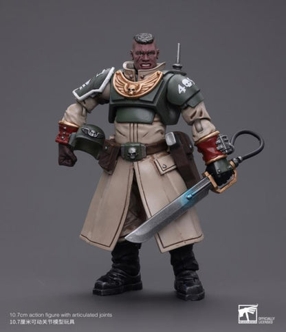 Warhammer 40k Astra Militarum Cadian Command Squad Commander with Power Sword 1/18 Scale Action Figure