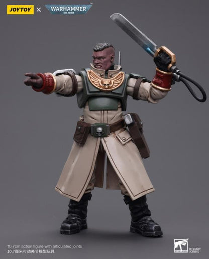 Warhammer 40k Astra Militarum Cadian Command Squad Commander with Power Sword 1/18 Scale Action Figure