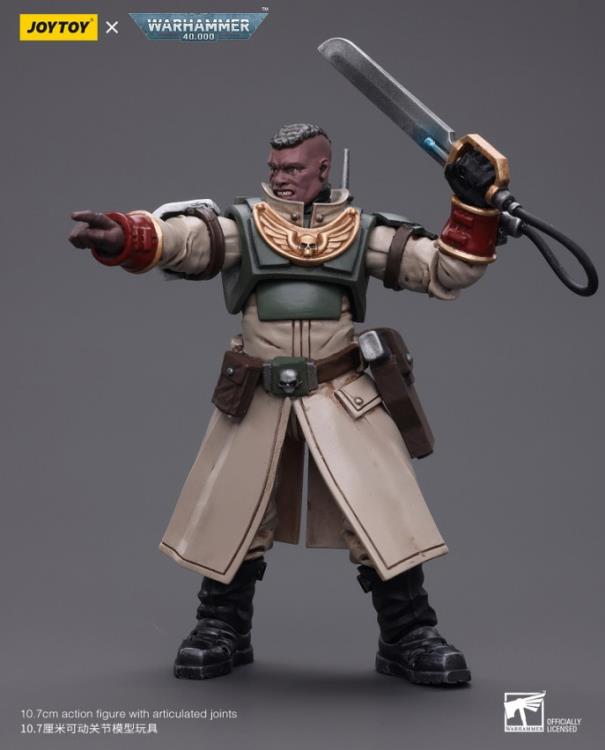 Warhammer 40k Astra Militarum Cadian Command Squad Commander with Power Sword 1/18 Scale Action Figure