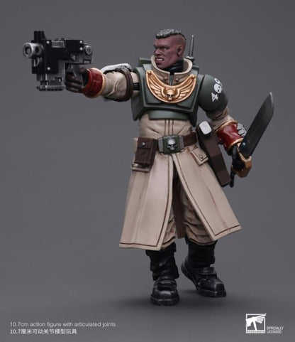 Warhammer 40k Astra Militarum Cadian Command Squad Commander with Power Sword 1/18 Scale Action Figure