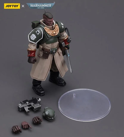 Warhammer 40k Astra Militarum Cadian Command Squad Commander with Power Sword 1/18 Scale Action Figure