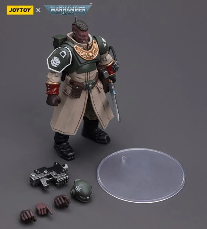 Warhammer 40k Astra Militarum Cadian Command Squad Commander with Power Sword 1/18 Scale Action Figure