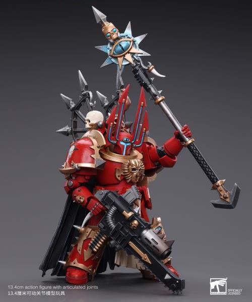 Warhammer 40k Chaos Space Marines Crimson Slaughter Sorcerer Lord in Terminator Armour 1/18 Scale Action Figure