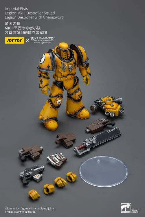 Warhammer: The Horus Heresy Imperial Fists Legion MkIII Despoiler Squad Legion Despoiler with Chainsword 1/18 Scale Action Figure