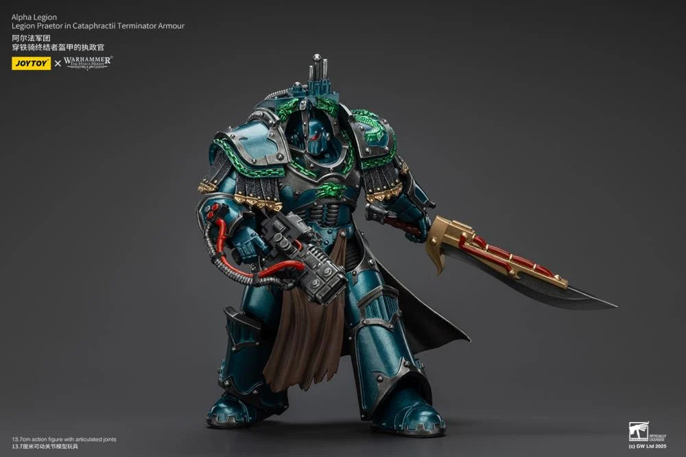 Legion Praetor in Cataphractii Terminator Armor Warhammer: The Horus Heresy Alpha Legion 1/18 Scale Action Figure