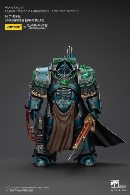 Legion Praetor in Cataphractii Terminator Armor Warhammer: The Horus Heresy Alpha Legion 1/18 Scale Action Figure