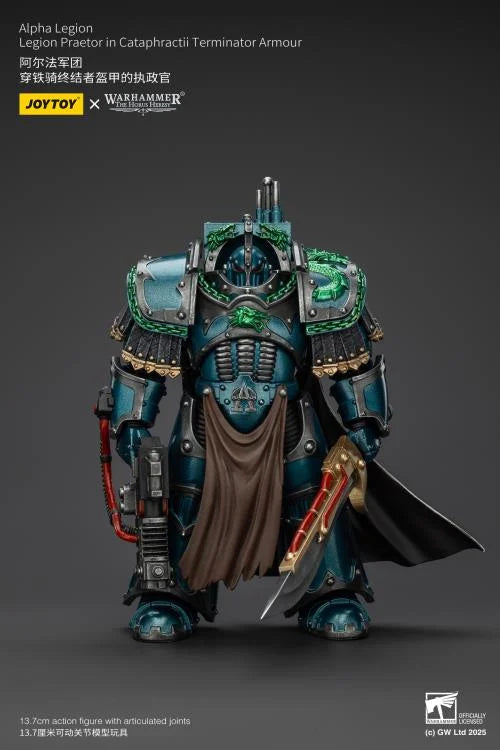 Legion Praetor in Cataphractii Terminator Armor Warhammer: The Horus Heresy Alpha Legion 1/18 Scale Action Figure