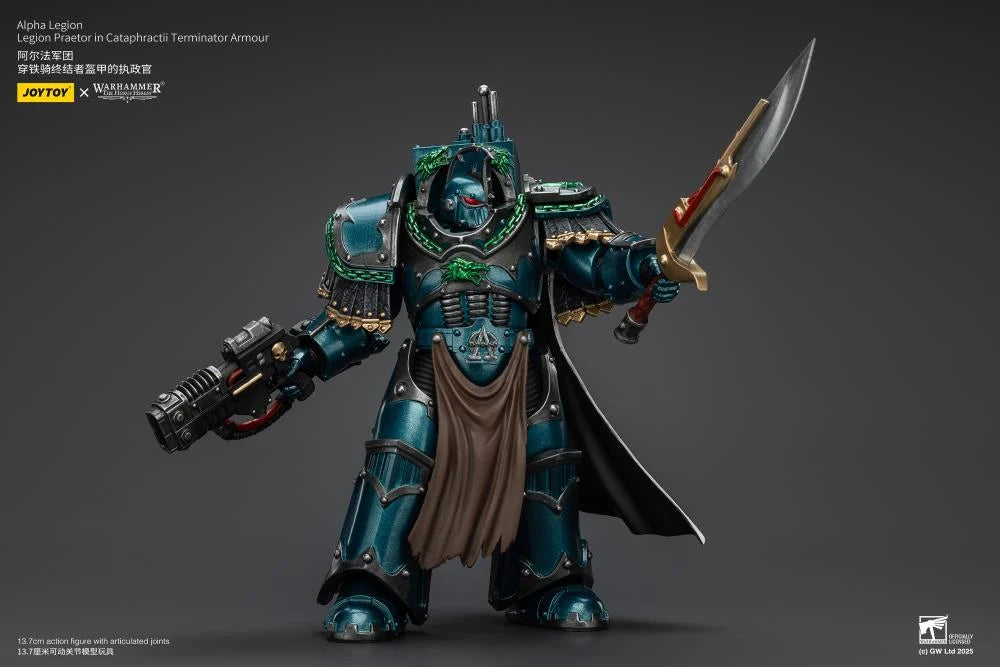 Legion Praetor in Cataphractii Terminator Armor Warhammer: The Horus Heresy Alpha Legion 1/18 Scale Action Figure