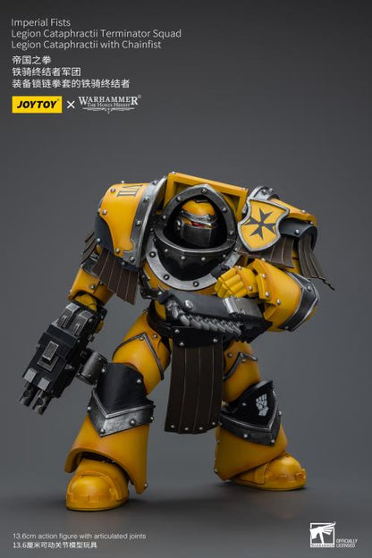 Warhammer: The Horus Heresy Imperial Fists Legion Cataphractii Terminator Squad Legion Cataphractii with Chainfist 1/18 Scale Action Figure