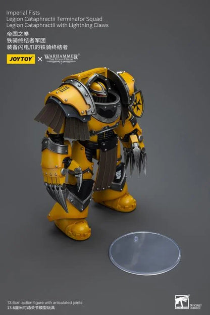 Warhammer: The Horus Heresy Imperial Fists Legion Cataphractii Terminator Squad Legion Cataphractii with Lightning Claws 1/18 Scale Action Figure
