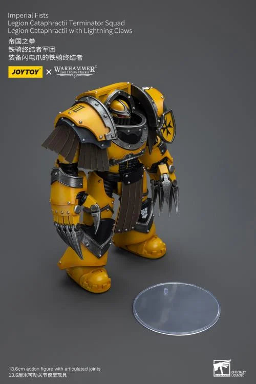 Warhammer: The Horus Heresy Imperial Fists Legion Cataphractii Terminator Squad Legion Cataphractii with Lightning Claws 1/18 Scale Action Figure