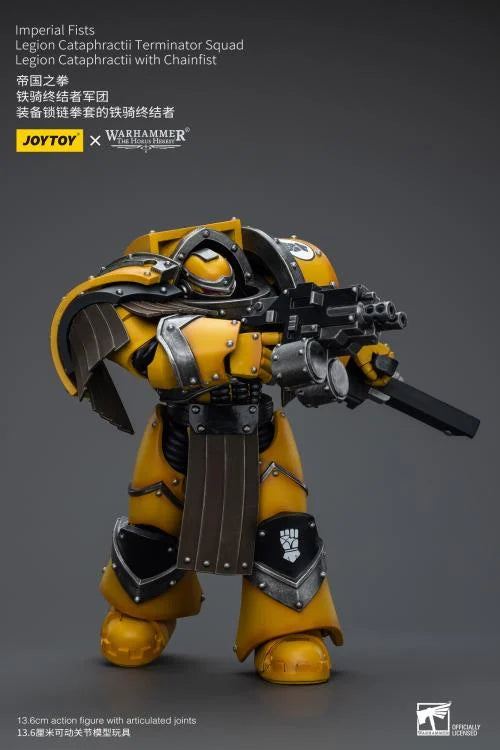 Warhammer: The Horus Heresy Imperial Fists Legion Cataphractii Terminator Squad Legion Cataphractii with Chainfist 1/18 Scale Action Figure