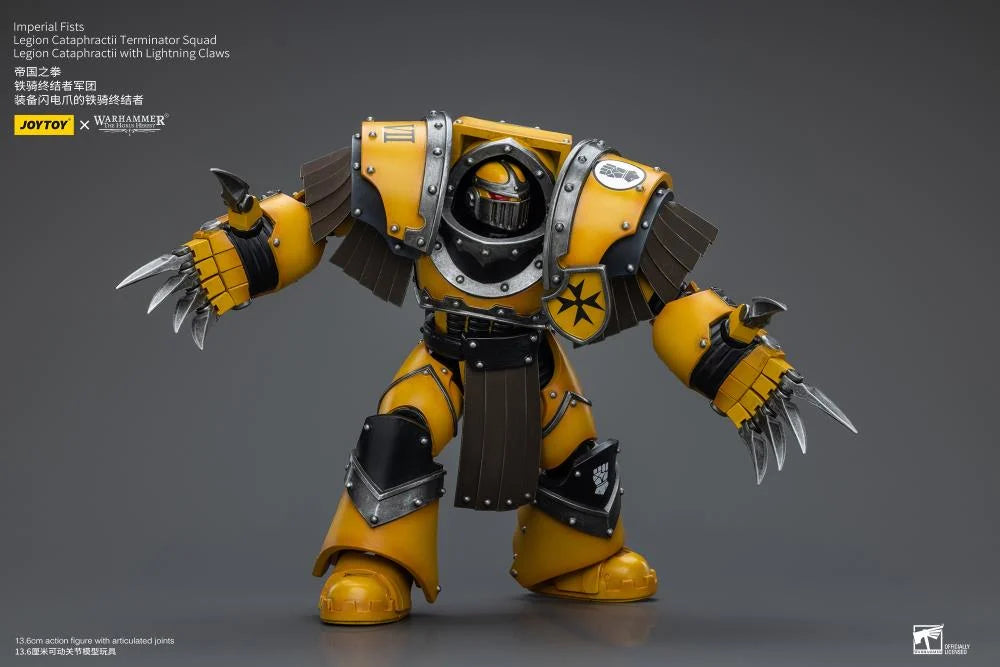 Warhammer: The Horus Heresy Imperial Fists Legion Cataphractii Terminator Squad Legion Cataphractii with Lightning Claws 1/18 Scale Action Figure