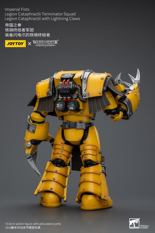 Warhammer: The Horus Heresy Imperial Fists Legion Cataphractii Terminator Squad Legion Cataphractii with Lightning Claws 1/18 Scale Action Figure